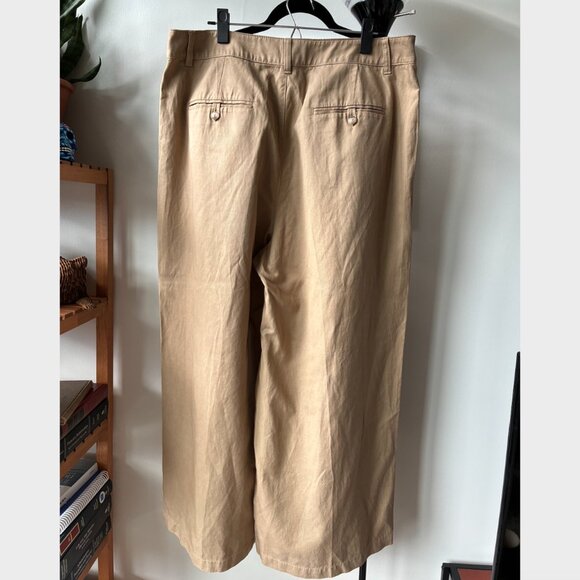 Madewell NWT The Petite Harlow Wide-Leg Pant in Khaki - Size 16P - Picture 9 of 9